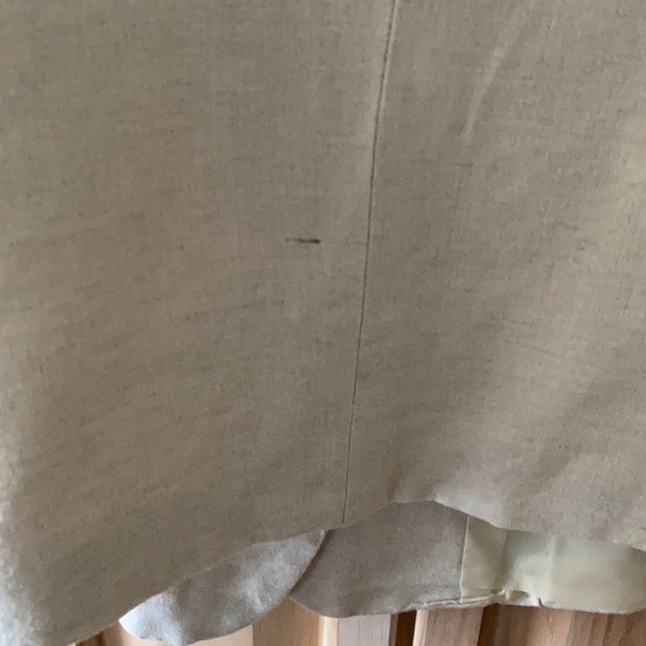 Offwhite 3/4 sleeve jacket shirt linen rayon lined - Picture 6 of 6